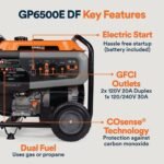 Generac 8125/6500-Watt-Electric Switch Duel Fuel Gasoline/Propane-Portable Generator w/ Cosense 81531 - Image 9