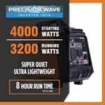 GENMAX 4000-Watt Recoil Start Gasoline Powered Inverter Generator Light-Weight and Quiet With 145cc OHV Engine GM4000iA - Image 2