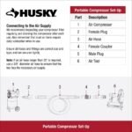 Husky 30 Gal. 175 PSI Oil Lubed Belt Drive Portable Vertical Electric Air Compressor C304H - Image 3