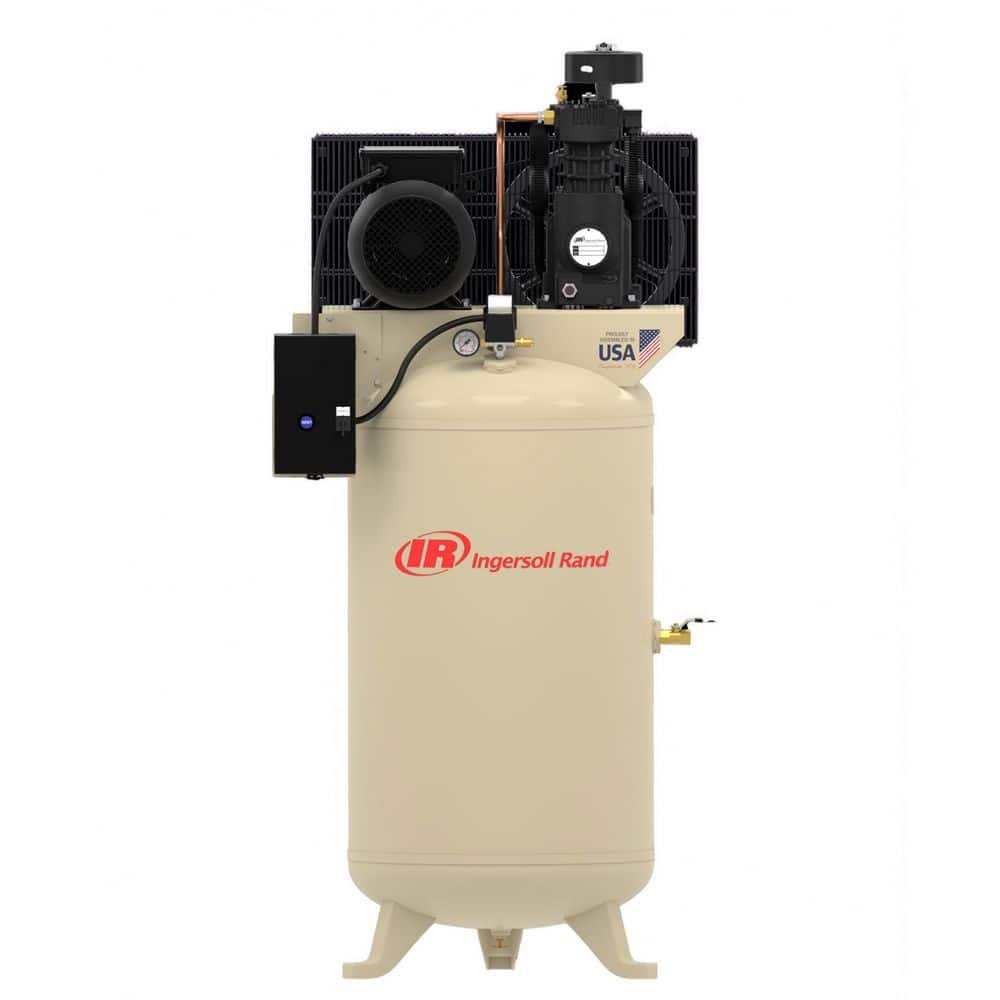 ingersoll-rand-stationary-air-compressors-2200n7-5-64_1000.jpg Ingersoll Rand 80 Gal. 175 PSI Vertical 7.5 HP 230-Volt 1-Phase Two Stage Electric Air Compressor 2200N7.5 - Image 1