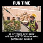 Makita LXT 18V X2 (36V) Lithium-Ion Brushless Cordless 10 in. Telescoping Pole Saw, 13 ft. L (Tool Only) XAU02ZB - Image 9