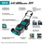 Makita 21 in. 18V X2 (36V) LXT Lithium-Ion Cordless Walk Behind Self Propelled Lawn Mower Kit with 4 Batteries (5.0 Ah) XML08PT1 - Image 3