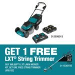 Makita 21 in. 18V X2 (36V) LXT Lithium-Ion Cordless Walk Behind Self Propelled Lawn Mower Kit with 4 Batteries (5.0 Ah) XML08PT1 - Image 2