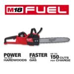 Milwaukee M18 FUEL 18V 16 in. Brushless Cordless Battery Powered Chainsaw Kit w/ Pole Saw, 12.0 Ah Battery and Rapid Charger 2727-21HD-3016-20PS - Image 5