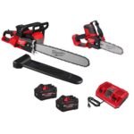 Milwaukee M18 FUEL 18V Brushless Cordless 20 in. Dual Battery Chainsaw Kit w/ 8 in. Mini Chainsaw, (2) 8.0 Ah Batteries, Charger 2827-22-3004-20