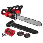 Milwaukee M18 FUEL 18V Brushless Cordless 20 in. Dual Battery Chainsaw Kit with (2) 8.0 Ah FORGE Batteries, Dual Bay Rapid Charger 2827-22