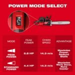Milwaukee M18 FUEL 18V Brushless Cordless 20 in. Dual Battery Chainsaw Kit with (2) 8.0 Ah FORGE Batteries, Dual Bay Rapid Charger 2827-22 - Image 12