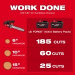 Milwaukee M18 FUEL 18V Brushless Cordless 20 in. Dual Battery Chainsaw Kit with (2) 8.0 Ah FORGE Batteries, Dual Bay Rapid Charger 2827-22 - Image 2