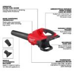 Milwaukee M18 FUEL Dual Battery 145 MPH 600 CFM 18V Brushless Cordless Blower w/ M18 14" Chainsaw Kit, M18 FORGE Starter Kit 2824-20-2826-21T-48-59-1881 - Image 5
