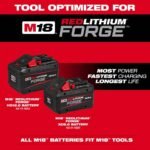 Milwaukee M18 FUEL Dual Battery 145 MPH 600 CFM 18V Brushless Cordless Battery Powered Blower w/(2) 8.0 Ah FORGE Battery, Charger 2824-20-48-59-1888 - Image 9