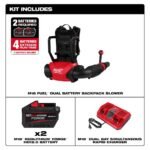 Milwaukee M18 FUEL 155 MPH 650 CFM 18V Brushless Cordless Battery Backpack Blower w/ (2) 12.0 Ah FORGE Batteries, Charger 3009-22HD - Image 5