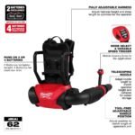 Milwaukee M18 FUEL 155 MPH 650 CFM 18V Brushless Cordless Battery Backpack Blower w/ (2) 12.0 Ah FORGE Batteries, Charger 3009-22HD - Image 6