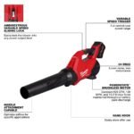 Milwaukee M18 FUEL 120 MPH 500 CFM 18V Brushless Cordless Battery Powered Blower Kit w/ 16 in. Chainsaw, 12.0 Ah Battery, Charger 3017-21HD-2727-20 - Image 5
