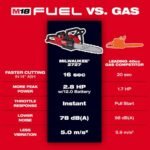 Milwaukee M18 FUEL 120 MPH 500 CFM 18V Brushless Cordless Battery Powered Blower Kit w/ 16 in. Chainsaw, 12.0 Ah Battery, Charger 3017-21HD-2727-20 - Image 8