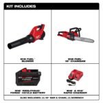 Milwaukee M18 FUEL 120 MPH 500 CFM 18V Brushless Cordless Battery Powered Blower Kit w/ 16 in. Chainsaw, 12.0 Ah Battery, Charger 3017-21HD-2727-20 - Image 2