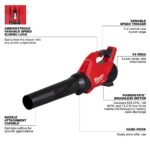 Milwaukee M18 FUEL 120 MPH 500 CFM 18V Brushless Cordless Battery Powered Blower Kit w/ String Trimmer, (2) Batteries, (2) Charger 3017-21HD-3016-21ST - Image 5