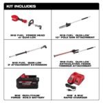 Milwaukee M18 FUEL 18V 10 in. Brushless Cordless Battery Powered QUIK-LOK Pole Saw 8.0 Ah FORGE Kit w/ Articulating Hedge Trimmer 3016-21PS-49-16-2719 - Image 2