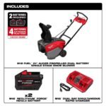 Milwaukee M18 FUEL 18V 21 in. Cordless Dual Battery Auger Propelled Single Stage Snow Blower w/ (2) 12.0 Ah Batteries, Charger 3036-22HD - Image 6