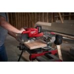 Milwaukee M18 FUEL 18V Lithium-Ion Brushless 10 in. Cordless Dual Bevel Sliding Compound Miter Saw with 8-1/4 in. Table Saw 2734-20-2736-20 - Image 14
