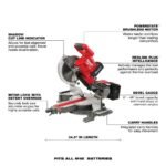 Milwaukee M18 FUEL 18V 10 in. Lithium-Ion Brushless Cordless Dual Bevel Sliding Compound Miter Saw Kit with One 8.0 Ah Battery 2734-21 - Image 4
