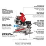 Milwaukee M18 FUEL 18V Lithium-Ion Brushless Cordless 12 in. Dual Bevel Sliding Compound Miter Saw (Tool-Only) 2739-20 - Image 4