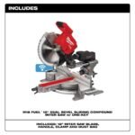 Milwaukee M18 FUEL 18V Lithium-Ion Brushless Cordless 12 in. Dual Bevel Sliding Compound Miter Saw (Tool-Only) 2739-20 - Image 2