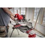 Milwaukee M18 FUEL 18V Lithium-Ion Brushless Cordless 12 in. Dual Bevel Sliding Compound Miter Saw Kit with One 12.0Ah Battery 2739-21HD - Image 9