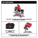 Milwaukee M18 FUEL 18V Lithium-Ion Brushless Cordless 12 in. Dual Bevel Sliding Compound Miter Saw Kit with One 12.0Ah Battery 2739-21HD - Image 2