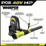 RYOBI 40V HP Brushless Whisper Series 180 MPH 850 CFM Cordless Battery Backpack Leaf Blower with 8.0 Ah Battery and Charger RY40HPLB02K - Image 4