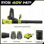 RYOBI 40V HP Brushless 850 CFM Whisper Series Blower with (2) 8.0 Ah Batteries, Rapid Charger and Lawn and Leaf Bag RY40HPLB02K-AC04313 - Image 2