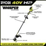 RYOBI 40V HP Brushless 20" Cordless Battery Walk Behind Push Lawn Mower w/ 40V 17" String Trimmer, (2) Batteries & Chargers RY40HPLM06K-RY40HPST02K - Image 4