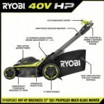 RYOBI 40V HP Brushless 21 in.Cordless Walk Behind Multi-Blade Self-Propelled Lawn Mower w/ (2) 6.0Ah Batteries and Charger RY40HPLM02K2 - Image 4