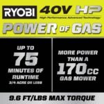 RYOBI 40V HP Brushless 21 in.Cordless Walk Behind Multi-Blade Self-Propelled Lawn Mower w/ (2) 6.0Ah Batteries and Charger RY40HPLM02K2 - Image 2