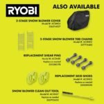 RYOBI 40V HP Brushless Whisper Series 24" 2-Stage Cordless Electric Self-Propelled Snow Blower - (4) 6 Ah Batteries & Charger RY40870 - Image 13
