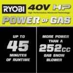 RYOBI 40V HP Brushless Whisper Series 24" 2-Stage Cordless Electric Self-Propelled Snow Blower - (4) 6 Ah Batteries & Charger RY40870 - Image 2