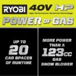RYOBI 40V HP Brushless 18 in. Single-Stage Cordless Electric Auger Propelled Snow Blower with 8.0 Ah Battery and Charger RY40HPSN01K - Image 2