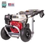 SIMPSON 3600 PSI 2.5 GPM Gas Pressure Washer, Honda GX200 Engine and Aluminum Frame, Commercial Cold Water Power Washer ALH3425-S