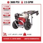 SIMPSON 3600 PSI 2.5 GPM Gas Pressure Washer, Honda GX200 Engine and Aluminum Frame, Commercial Cold Water Power Washer ALH3425-S - Image 2