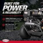 SIMPSON 3300 PSI 2.5 GPM Gas Pressure Washer, HONDA GX200 Engine, Reliable Residential Cold Water Power Washer PS3228-S - Image 4