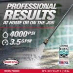 SIMPSON 4000 PSI 3.5 GPM Gas Pressure Washer, Honda GX270 Engine, AAA Triplex Pump Heavy-Duty Cold Water Commercial Power Washer PS60869 - Image 2