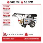 SIMPSON 5000 PSI 5.0 GPM Belt Drive Gas Pressure Washer, Honda GX690 Engine, Commercial Cold Water Power Washer WS5050H - Image 2