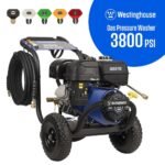Westinghouse 3800 PSI 3.6 GPM 274cc Gas Powered Triplex Pump Cold Water Pressure Washer with 5-Quick Connect Nozzles WPX3800