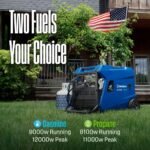 Westinghouse 12,000-Watt Remote Electric Start Dual Fuel Gas and Propane Powered Inverter Generator with CO Sensor iGen12000DFc - Image 6