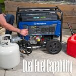 Westinghouse 12,500/9,500-Watt Remote Electric Start Dual Fuel Gas and Propane Powered Portable Generator w/ 50 Amp Outlet, CO Sensor WGen9500DFc - Image 9