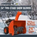 YARDMAX 24 in. 212cc Two-stage Self-propelled Gas Snow Blower with Push-button Electric Start YB6270 - Image 2